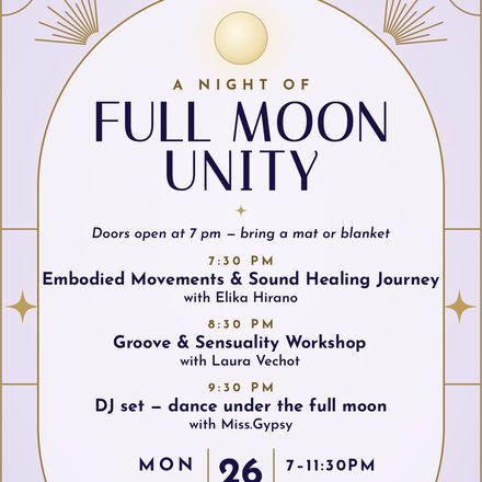 A Night of Full Moon Unity flyer